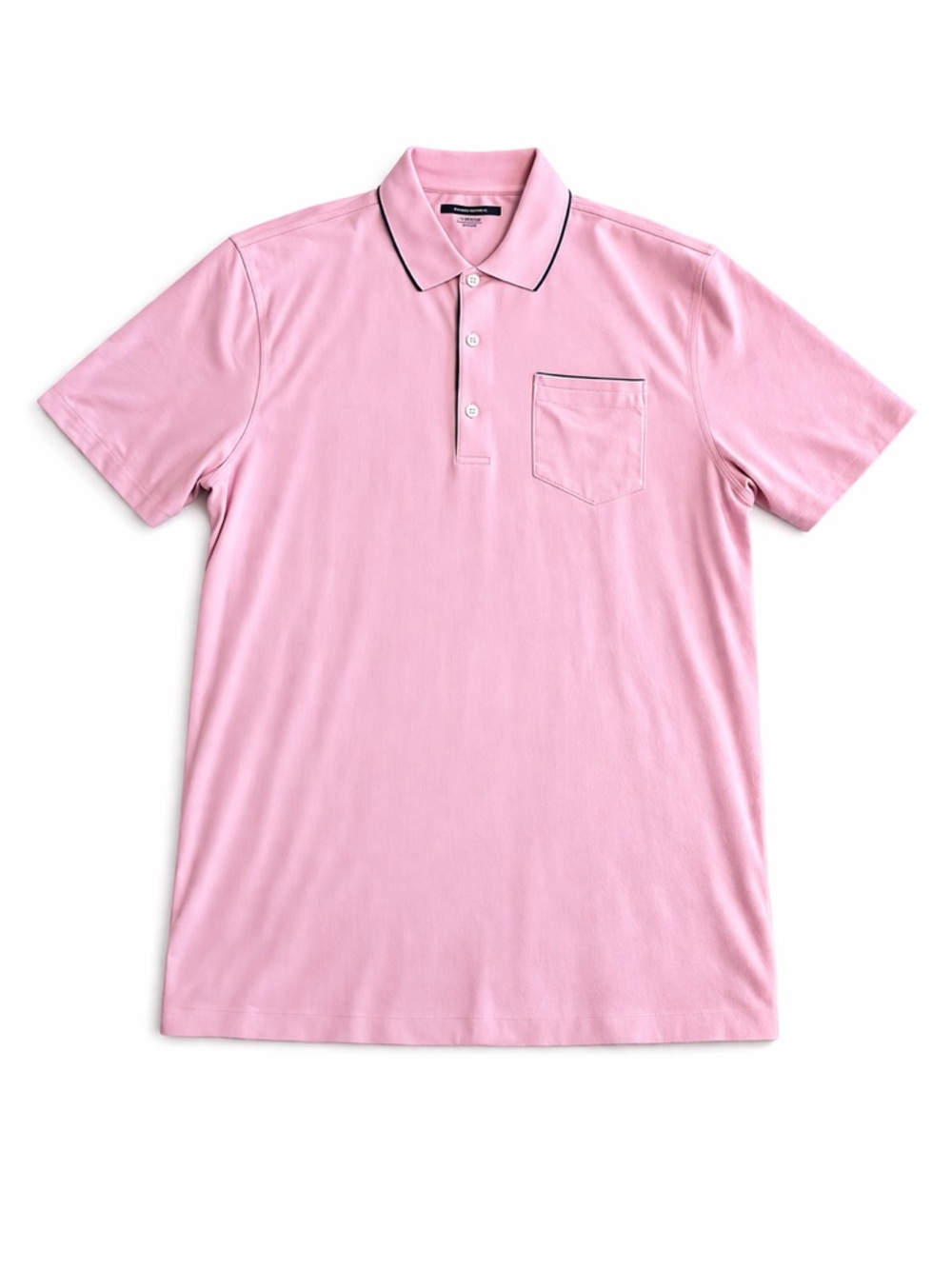 Greg Norman Collection Pink Polo with Contrast Piping brand new